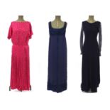 Three Ladies maxi dresses comprising a Bellville Sassoon, Jean Varon and Jean Muir, all sizes 12 :