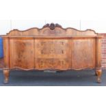 Good German walnut sideboard, on claw an ball feet, 139cm H x 242cm W x 72cm D : For Further