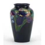 Moorcroft pottery vase, hand painted in the Orchid with Spring Flower's pattern, painted and