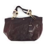 Jimmy Choo burgundy leather shoulder bag : For Further Condition Reports and Live Bidding Please