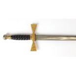 Wilkinson Sword with ornate steel blade, 90.5cm in length : For Further Condition Reports Please