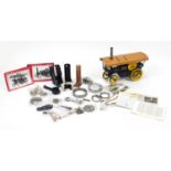 Fareham Engineering Co one inch scale traction engine, with accessories and parts, 52cm in