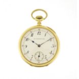 14k gold Patek Philippe & Co open face pocket watch, retailed by William Kendrick's Sons, the