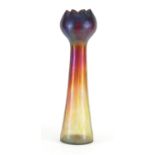 Large iridescent glass vase, probably Loetz, 34.5cm high :For Further Condition Reports Please Visit