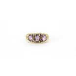 Victorian style 9ct gold amethyst ring, size O, 3.5g :For Further Condition Reports Please Visit Our