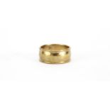 Italian 9ct gold Milor wedding band, size T, 2.4g :For Further Condition Reports Please Visit Our