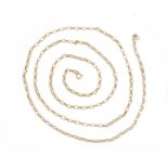 9ct rose gold belcher link necklace, 98cm long, 8.2g :For Further Condition Reports Please Visit Our