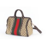 Gucci Supreme GG canvas bag with dust bag, 33cm wide :For Further Condition Reports Please Visit Our