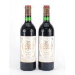 Two bottles of 1979 Chateau Pichon Pauillac red wine :For Further Condition Reports Please Visit Our
