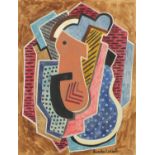 Abstract composition, geometric shapes, watercolour on paper, bearing a signature Balnche Lazzell,