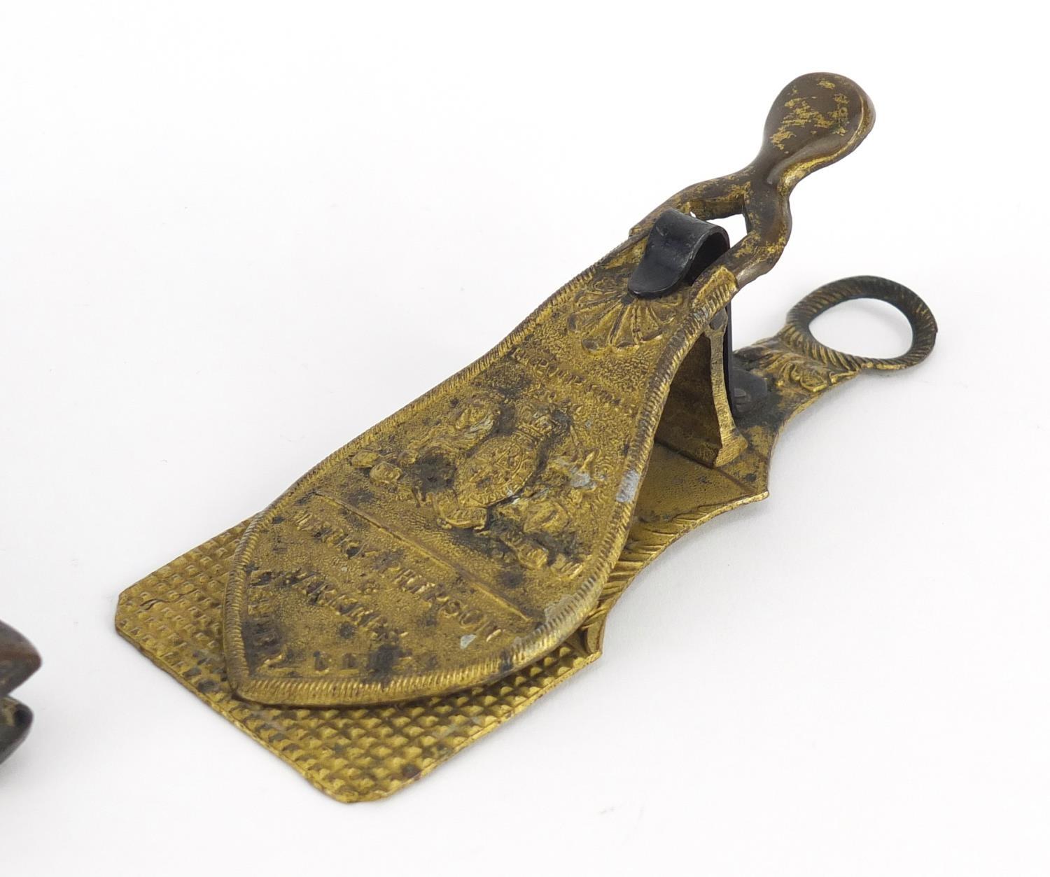 Two Victorian letter clips including a Merry Phipson & Parkers example, the largest 18.5cm in length - Image 3 of 6