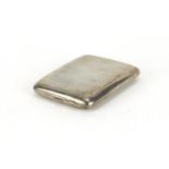 Rectangular silver cigarette case with engine turned decoration, by S J Rose & Son Birmingham