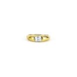 9ct gold blue stone ring, size R, 2.3g :For Further Condition Reports Please Visit Our Website.