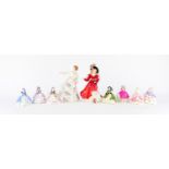 Collectable figurines including Royal Doulton Figure of the Year Patricia HN3365 and Coalport, the