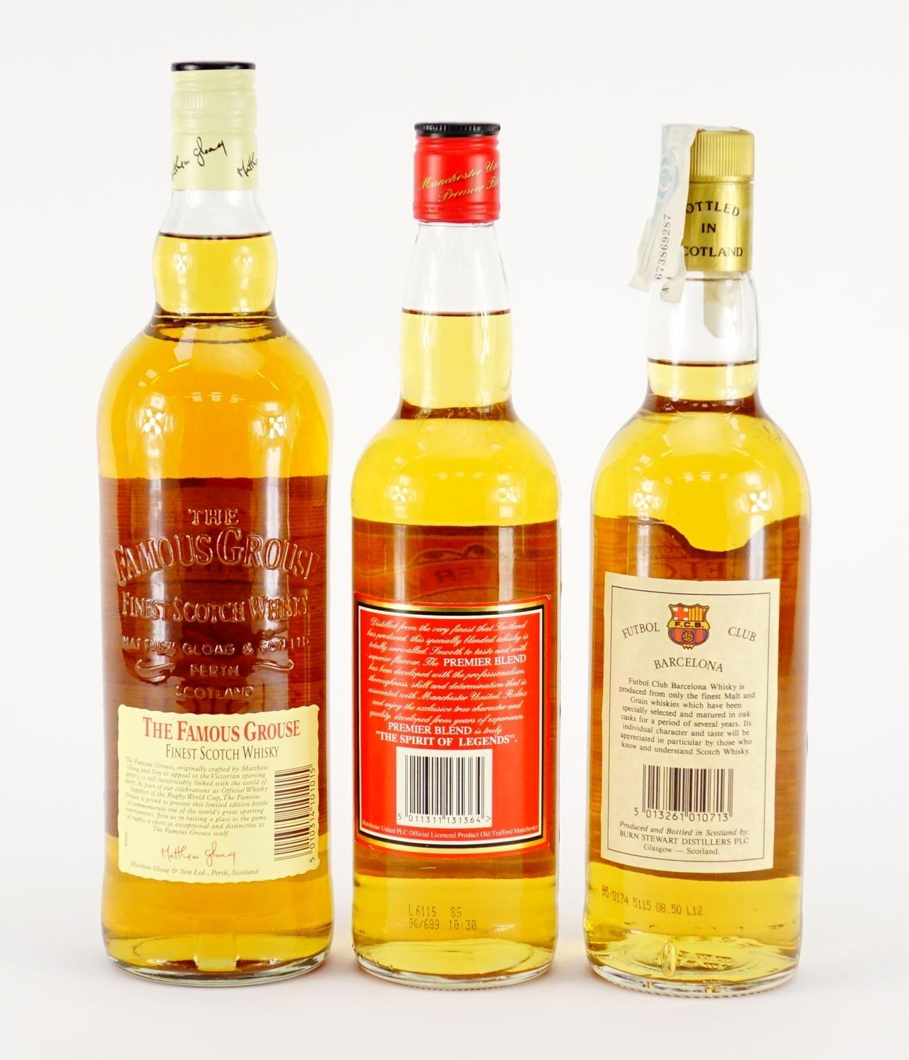 Three sporting interest bottles of whiskey comprising The Famous Grouse limited edition 1999 Rugby - Image 2 of 2
