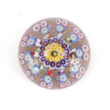 19th century Millefiori glass paperweight, 7.5cm diameter :For Further Condition Reports Please