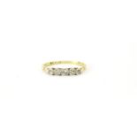 18ct gold diamond five stone ring, size O, 2.2g :For Further Condition Reports Please Visit Our