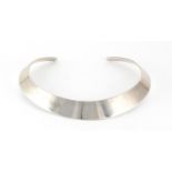 Danish 925s silver choker necklace by Hans Hansen, 88.2g :For Further Condition Reports Please Visit