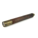 Victorian single draw day or night brass telescope by D McGregory & Co of Glasgow Greenock and
