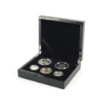 2010 United Kingdom silver piedfort set with certificate numbered 1594 and case :For Further