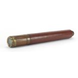 Victorian single draw day or night brass telescope By William Youle of Leadenhall St London, 51cm in