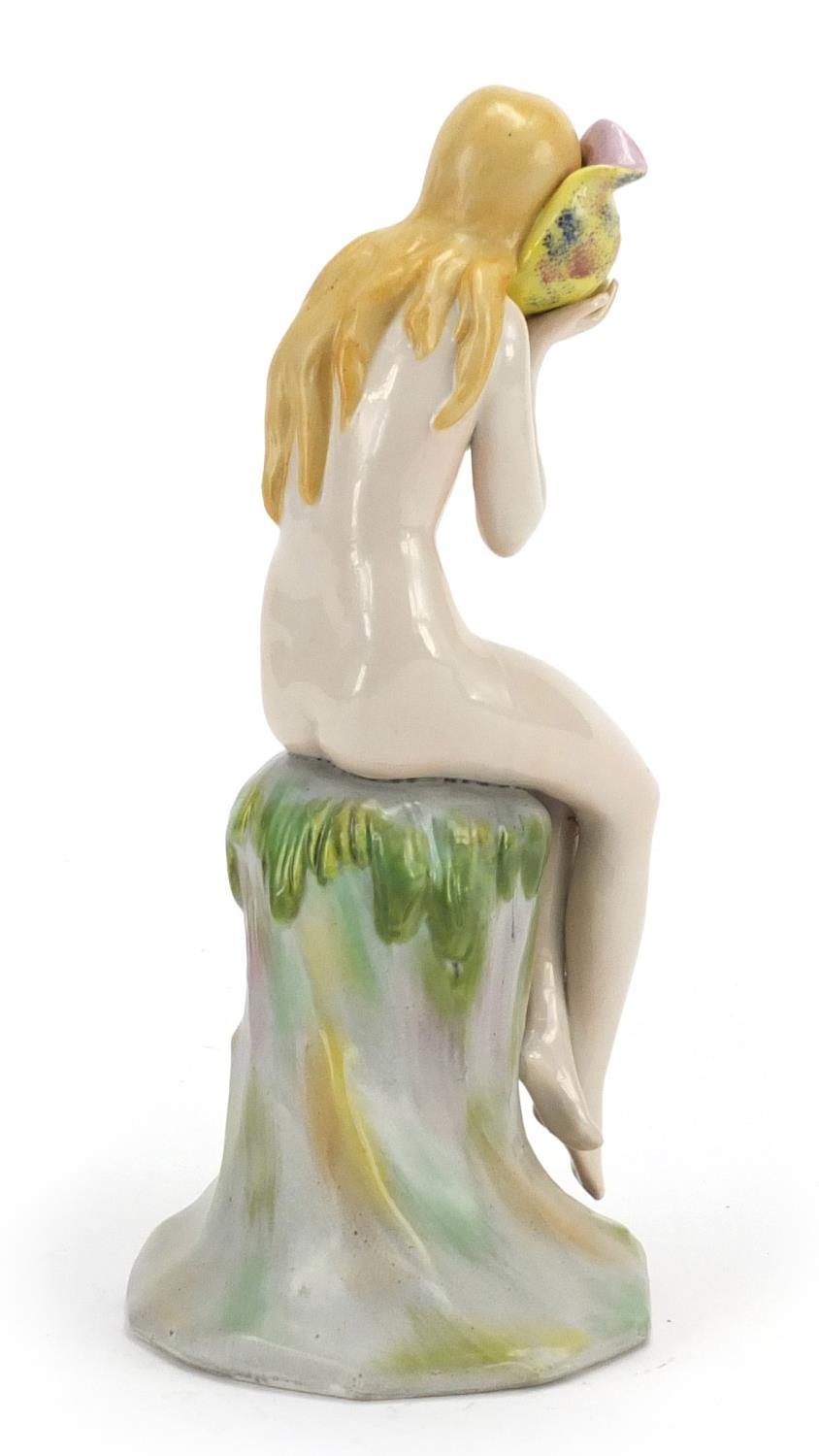 German Art Deco figurine of a nude female by Katzhutte, factory marks to the base, 22cm high :For - Image 3 of 5