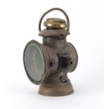 Vintage J & R Oldfield copper and brass lantern, 30cm high :For Further Condition Reports Please