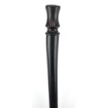 Chinese horn walking stick possibly rhinoceros horn, 89cm in length, 600.0g :For Further Condition
