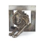 Silver plated bronze Cannes lion award by Arthus Bertrand of Paris, reputedly given as an award at