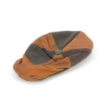 Novelty leather purse in the form of a jockey's cap, 11cm in length :For Further Condition Reports