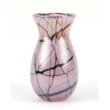 Loetz pink iridescent glass vase, 18.5cm high :For Further Condition Reports Please Visit Our