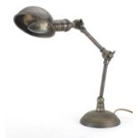 Industrial style brushed metal adjustable desk lamp :For Further Condition Reports Please Visit