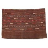 19th century Turkmen Jawal saddle bag, 114.5cm x 77cm :For Further Condition Reports Please Visit