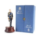 Royal Doulton figure HRH Prince Philip Duke of Edinburgh figure HN2386 on stand with box, limited
