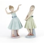 Two Lladro ballerina girls, the largest 27cm high :For Further Condition Reports Please Visit Our