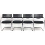 Set of four Vitra Visavis chairs by Antonio Citterio and Glenn Olivier Löw, 80cm high :For Further