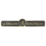 English Electric Co Limited advertising bronzed wall plaque, 69cm wide :For Further Condition