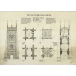 Antony R Barker - The Pugin Studentship 1904AD, The Bell Tower Evesham, 8 inch scale,