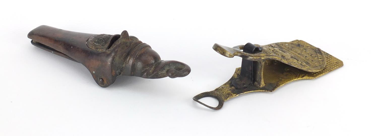 Two Victorian letter clips including a Merry Phipson & Parkers example, the largest 18.5cm in length - Image 5 of 6