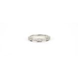 9ct white gold diamond half eternity ring, size J, 2.2g :For Further Condition Reports Please