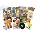 Vinyl LP's and programmes including Syd Barrett The Madcap Laughs on Harvest SHVL765, The Kinks, Rod