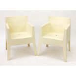 Pair of Driade Store Atlantide Collection chairs by Philippe Starck, each 77.5cm high :For Further