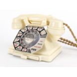 Vintage GPO Bakelite pyramid telephone in ivory, 15.5cm high :For Further Condition Reports Please