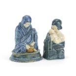 Two 1930's figures by J M Browne including one of an Eastern female, incised marks to the base,