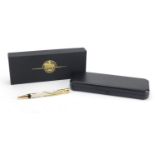 Parker Duofold Pearl and Black ballpoint pen with fitted case and box :For Further Condition Reports