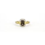 Art Deco style 9ct gold multi gem ring, size U, 3.0g :For Further Condition Reports Please Visit Our