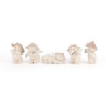 Five Nao china Cheeky Cherubs, the largest 8cm high :For Further Condition Reports Please Visit
