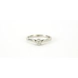 18ct white gold diamond solitaire ring, size R, 3.3g :For Further Condition Reports Please Visit Our