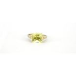 9ct gold citrine ring, size T, 4.1g :For Further Condition Reports Please Visit Our Website. Updated