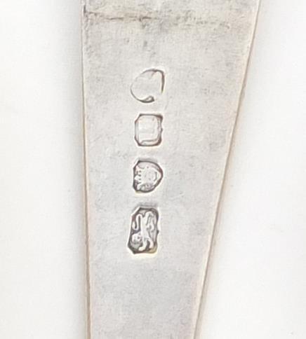 Nine Georgian silver tablespoons, various hallmarks, the largest 23cm in length, 564.5g :For Further - Image 6 of 7